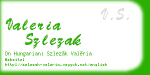 valeria szlezak business card