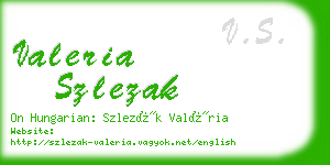 valeria szlezak business card